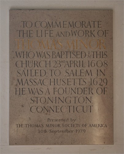 Thomas Miner - Commemoration Plaque St Andrews Church Chew Magma England