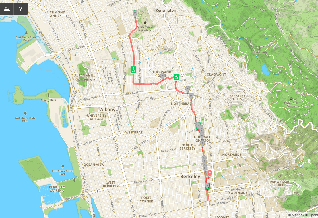 Sunday Streets Route from El Cerrito