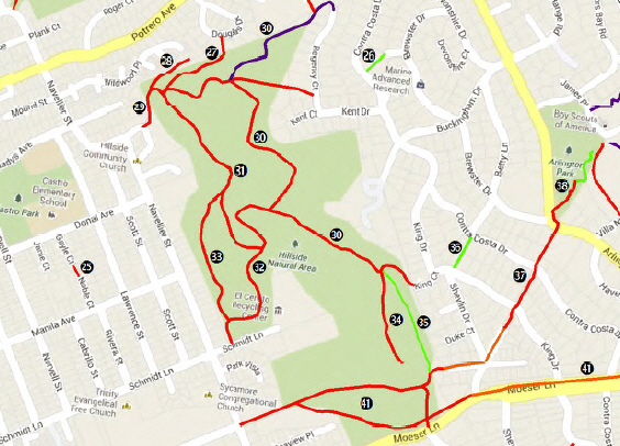 Hillside Natural Area Trails