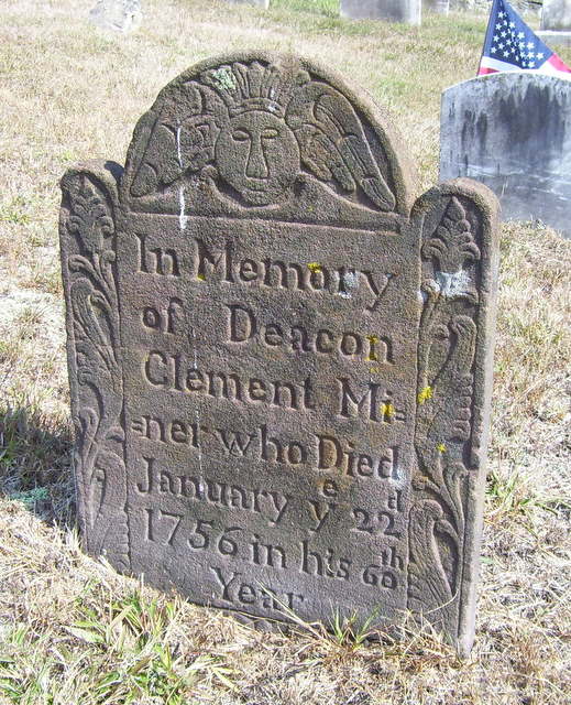 Clement Minor Gravestone - Old Stone Church Burial Ground  East Lyme New London -- Find A Grave Memorial# 27555261