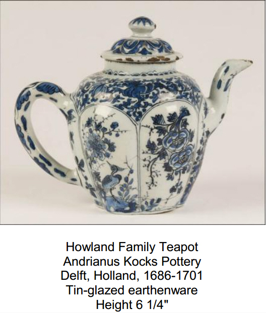 Howland Family Teapot - Pilgrim Hall Museum