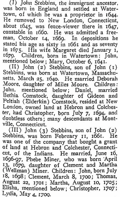 Source: New England Families, Genealogical and Memorial - Edited by William Richard Cutter