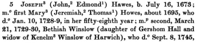 Joseph Hawes Bio - From 