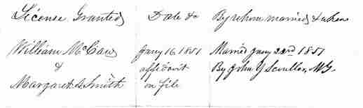 McCaw Marriage Record 2