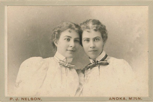 Nellie and Lucy Coleman, Anoka, MN 1898