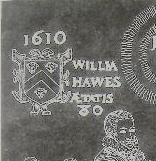 Here's the real thing from a detail of a brass of Edmund's grandparents 