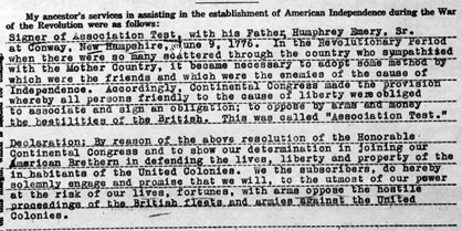 Humphrey Emery Assosiation Test