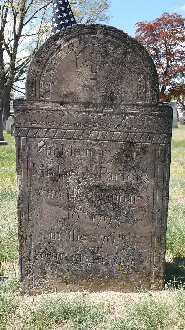 Jacob Parsons Gravestone -- Bridge Street Cemetery  Northampton, Find A Grave Memorial# 19943066