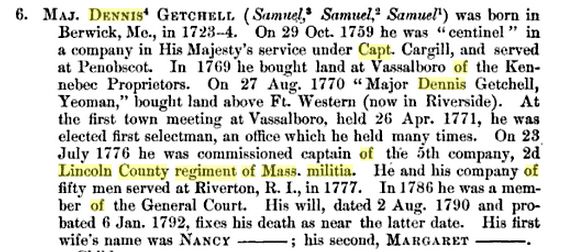 Maj. Dennis Getchell