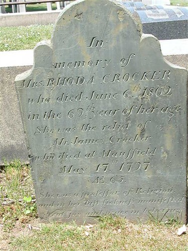 Rhoda Johnson Crocker Gravestone