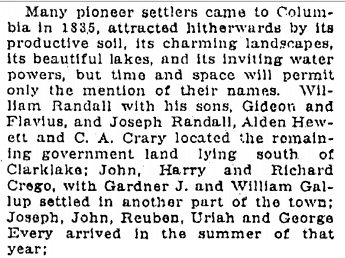 Every Columbia Michigan