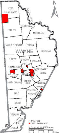 Mount Pleasant Township is on the eastern border of Wayne County.