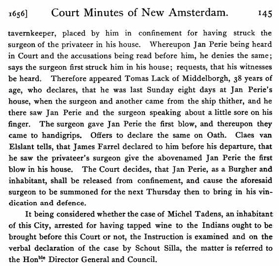 De Sillia vs. Jan Perie 1656 - 2