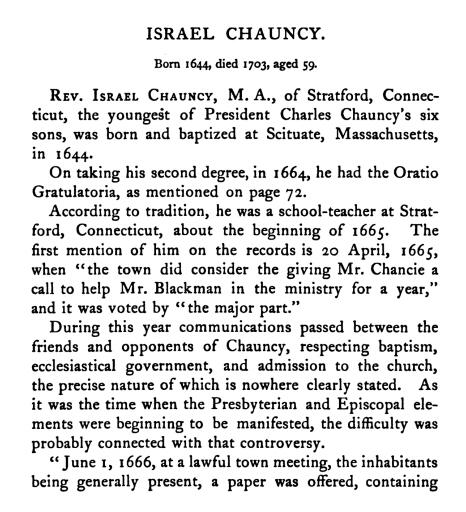 Israel Chauncy Bio 2