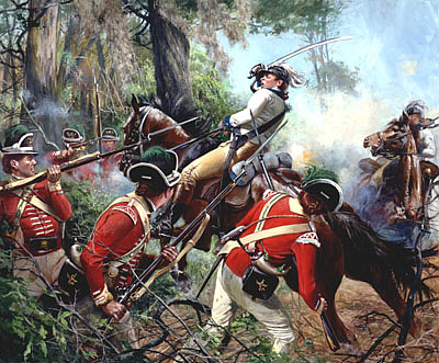 Battle of Eutaw Springs - 1781 Colonel William Washington is unhorsed during bitter fighting by Don Troiani 