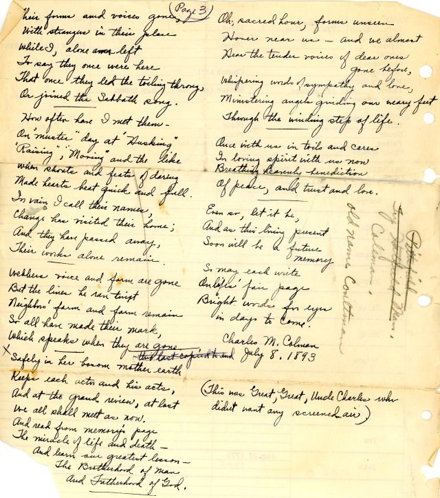 Charles R Colman ninety years - 2