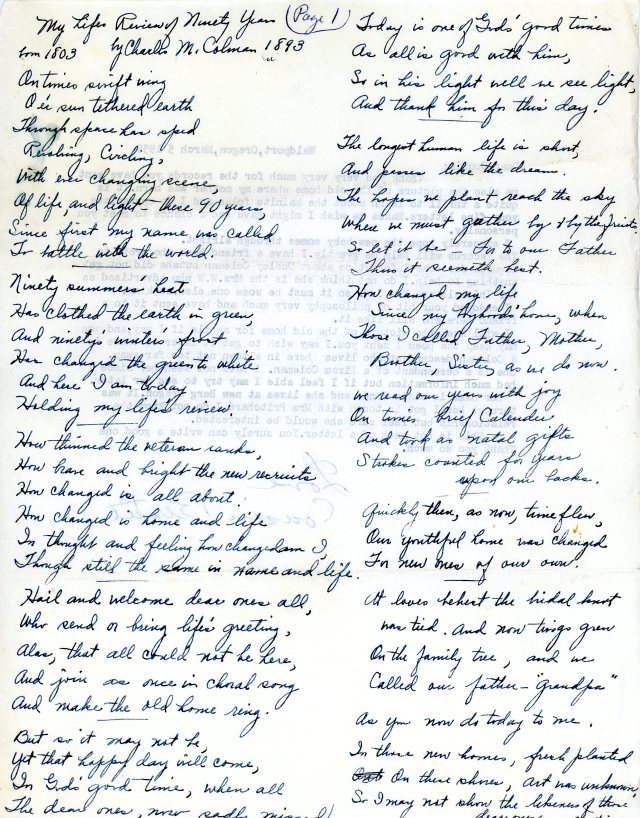 Charles R Colman ninety years - 1