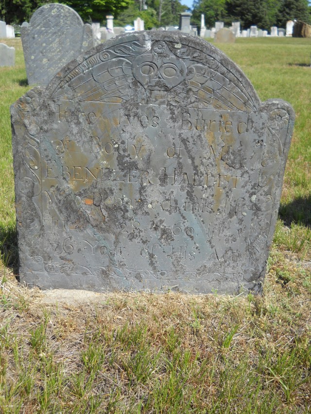 Ebenezer Hallet Gravestone -- Ancient Cemetery Yarmouth Port -- Find A Grave Memorial# 50148024