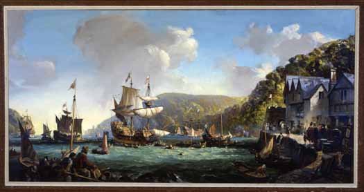 Mayflower and Speedwell in Dartmouth Harbor' Plymouth (Ma)-Pilgrim Hall Museum eslie Arthur Wilcox (1904-1982)