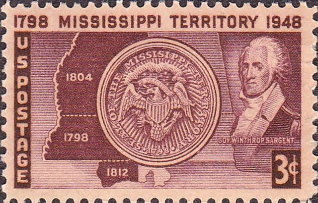 Mississippi Territory ~~ Winthrop Sargent ~Issue of 1948