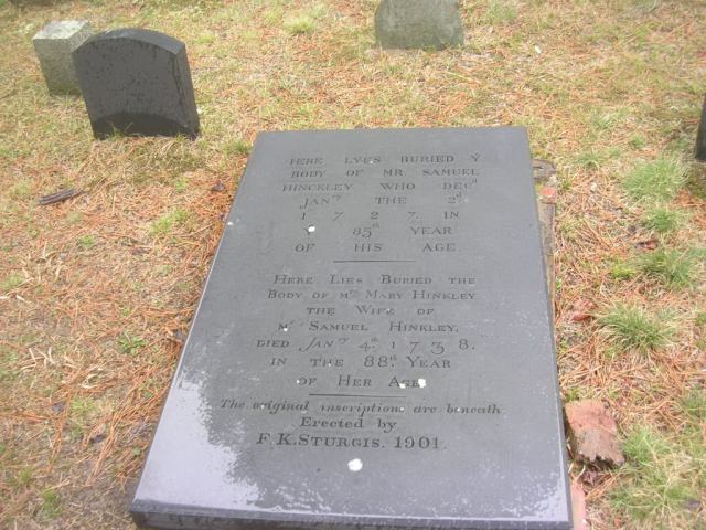 Samuel and Mary Hinkley Memorial -- West Barnstable Cemetery -- Findagrave # 5762111