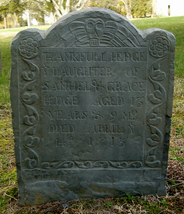 Thankful Hedge Headstone