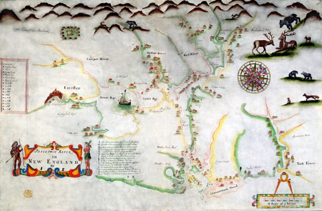 1667 Map of The Piscataqua by John Scott