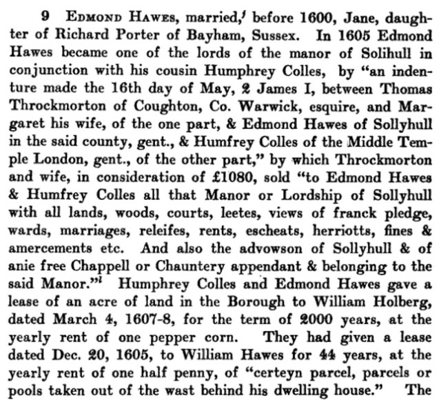 Edmund Hawes Sr Bio - 