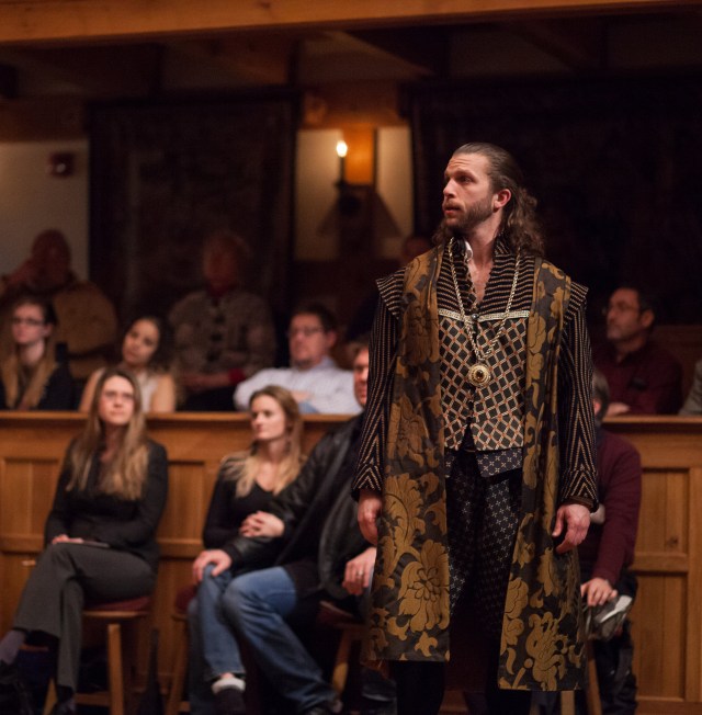 Gregory Jon Phelps as Buckingham in Henry VIII. in 2013 American Shakespeare Company production
