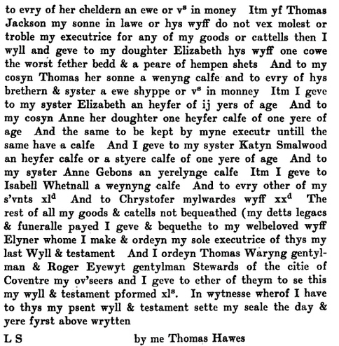 Will of Thomas Hawes 9