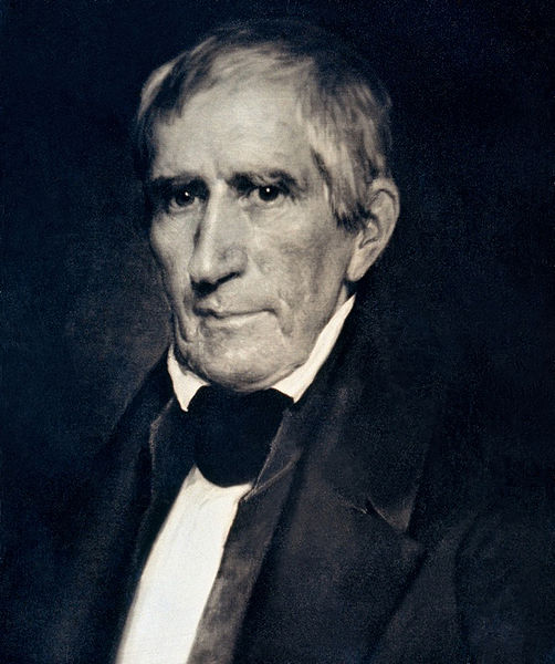 William Henry Harrison in 1841;  This is an early (circa 1850) photographic copy of an 1841 daguerreotype.  Harrison was the first President to have his picture taken while in office