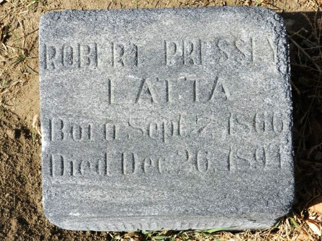 Robert Pressly Latta Gravestone - Evergreen Cemetery  Colorado Springs El Paso County Colorado,  Find A Grave Memorial# 15680842