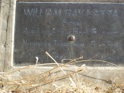 William Ray Latta Gravestone -  Fort Laramie Cemetery,  Fort Laramie Goshen, Wyoming, Find A Grave Memorial# 20477490