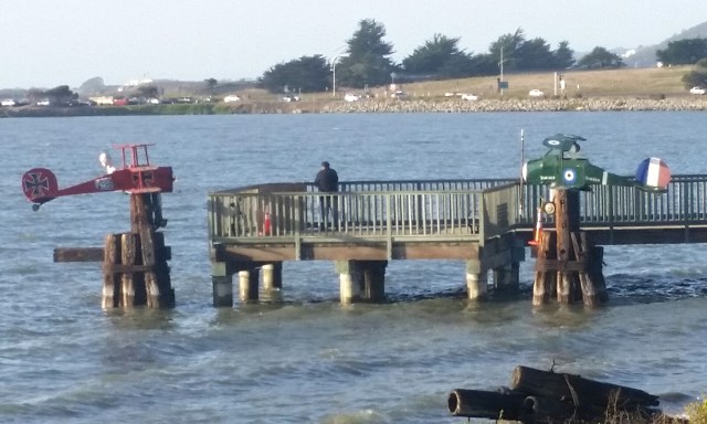 Snoopy and the Red Baron fight it out in Emeryville